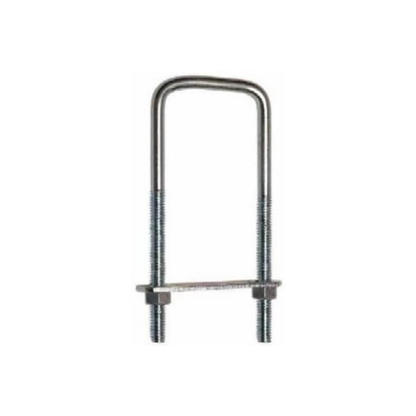 National Hardware Square U-Bolt, 3/8 in, 3-5/8 in W, 7 in H, Zinc Plated N245-027 - main